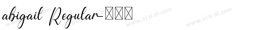 abigail Regular字体转换